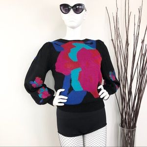 Michelle Stuart | 80s Vintage Floral Sweater